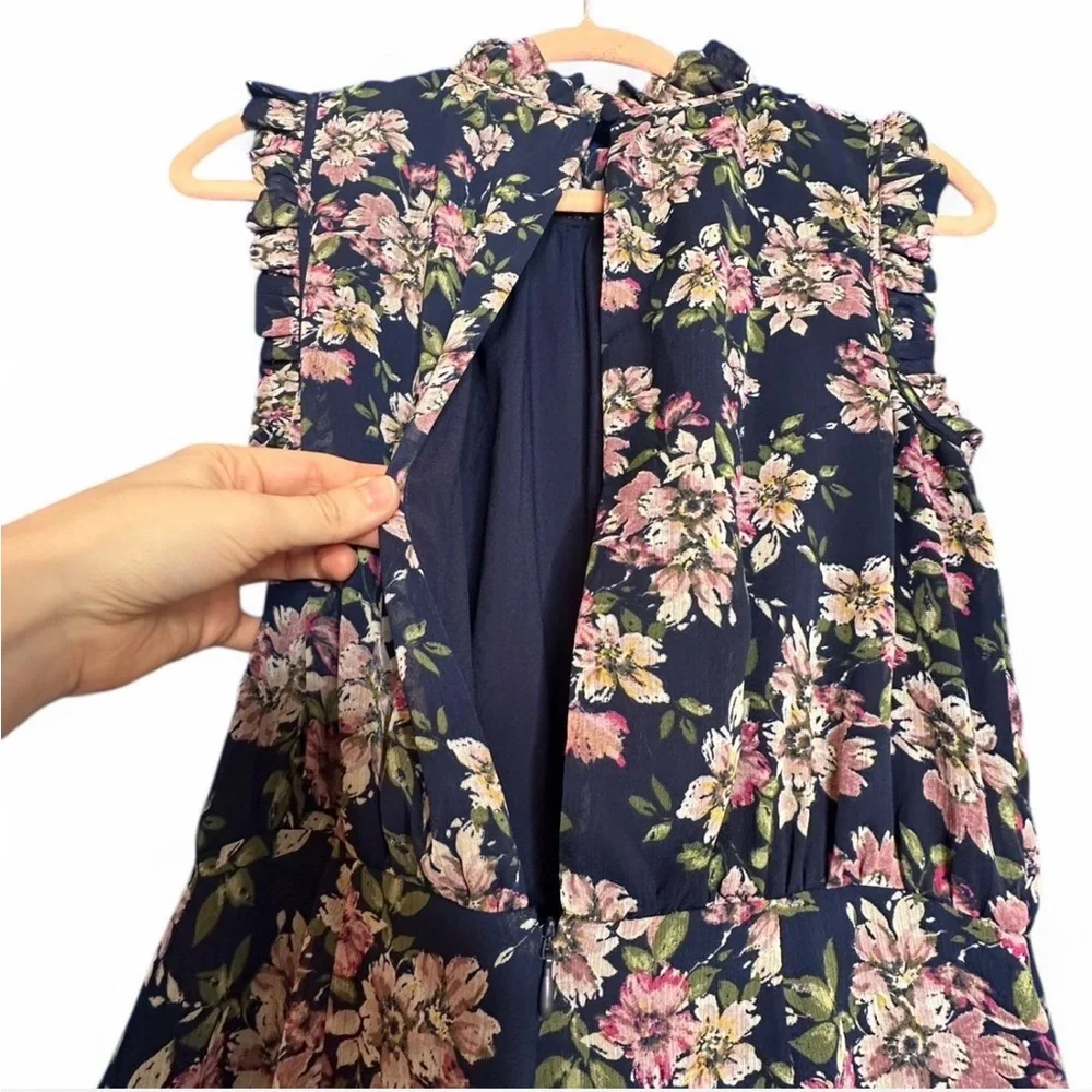 💜 Anthropologie | Ali & Jay Floral Sleeveless Wide Leg Jumpsuit (S) - Picture 5 of 11